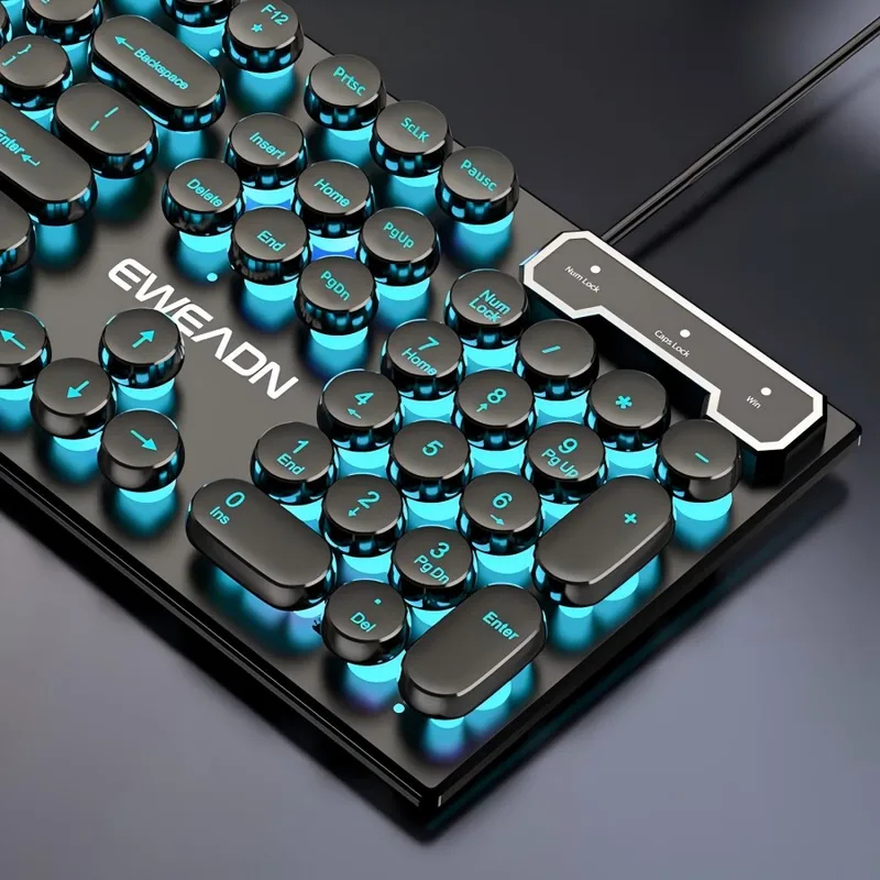 Gaming Keyboard No Rgb - Retro Punk mechanisch toetsenbord-muisset Bedraad Draadloos