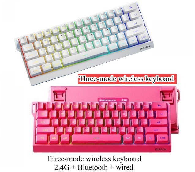 Gaming Keyboard No Noise - 61 toetsen draadloos Mini-toetsenbord bluetooth +