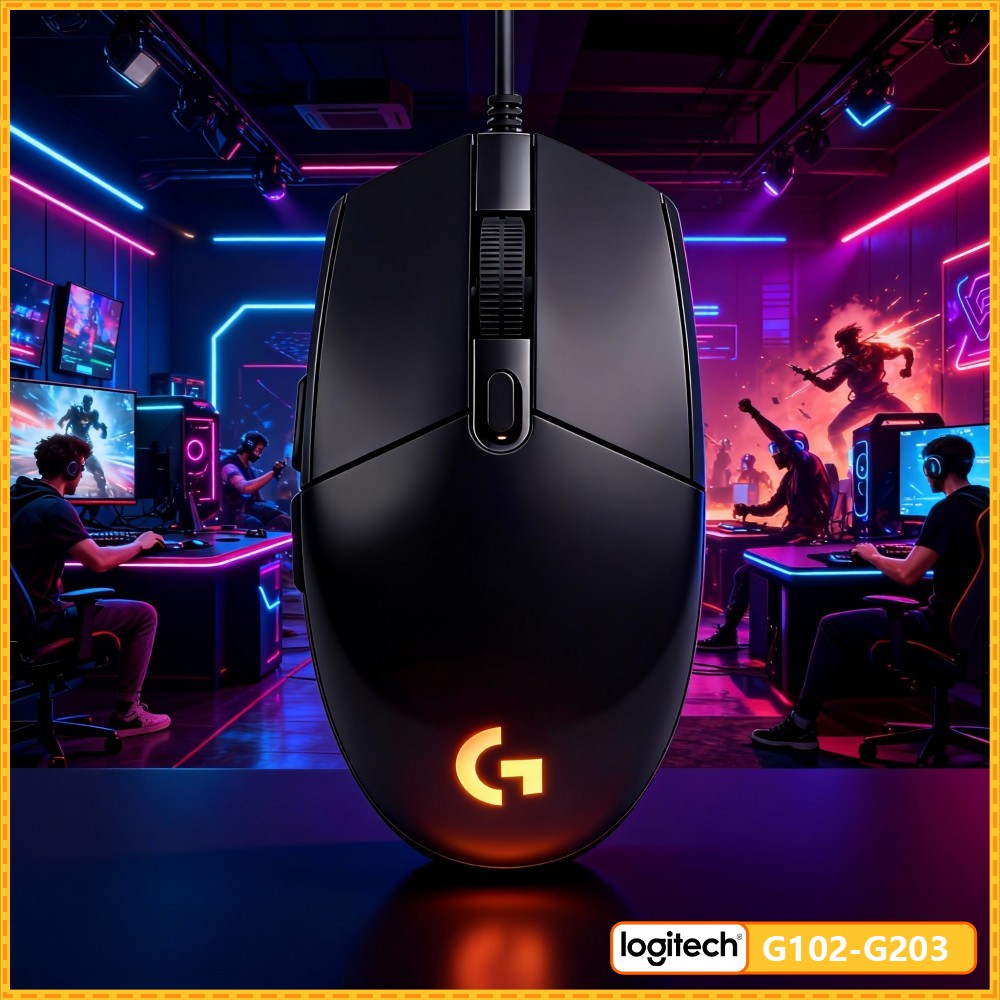 Logitech Mouse G203 - Logitech G203 Bedrade RGB Gaming Muis,