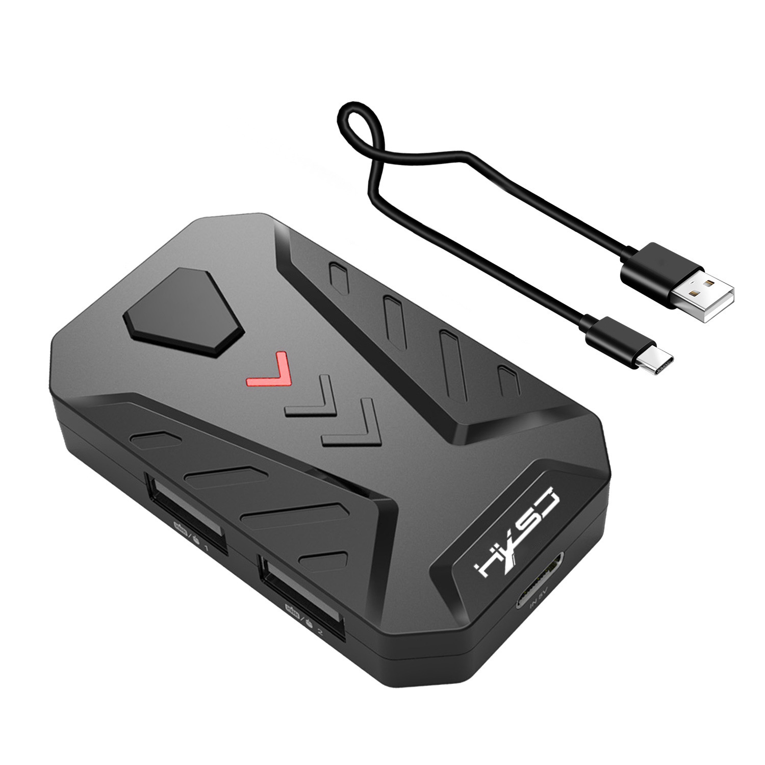 Gaming Keyboard Mouse Combo - HXSJ Gaming-toetsenbord-muisconverter, 4-in-1 gaming-toetsenbord-muisconvertercombo voor Android-telefoon