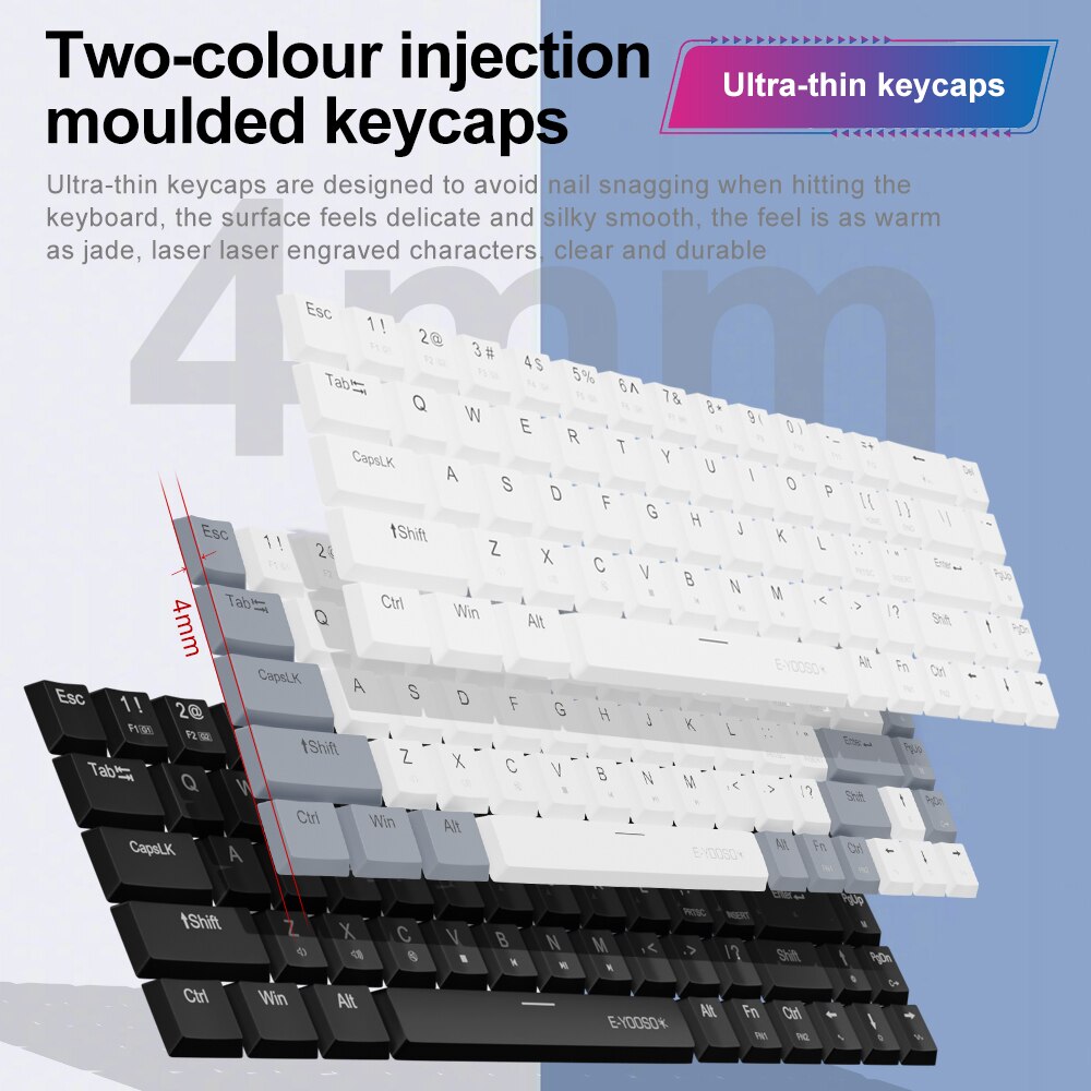 E-YOOSO A68 RGB Mini Slim USB  - Gaming Keyboard Bundle recensie en prijs