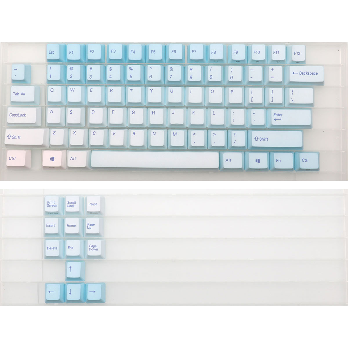 87-toetsen Frost Blue Keycaps  - Keyboard Gaming Blue Switch recensie en prijs