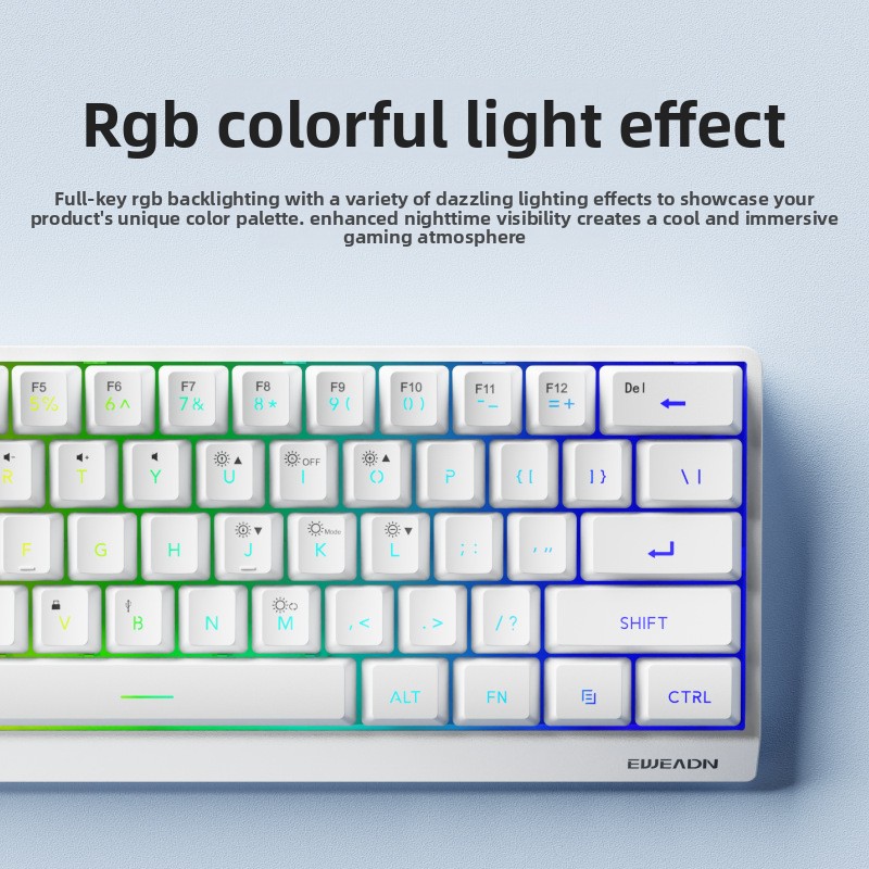 61 toetsen draadloos Mini-toet - Gaming Keyboard No Noise recensie en prijs