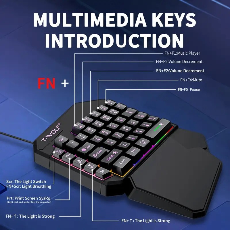 FocusOnPC TF900 2-in-1 mobiele - Gaming Keyboard Bundle recensie en prijs