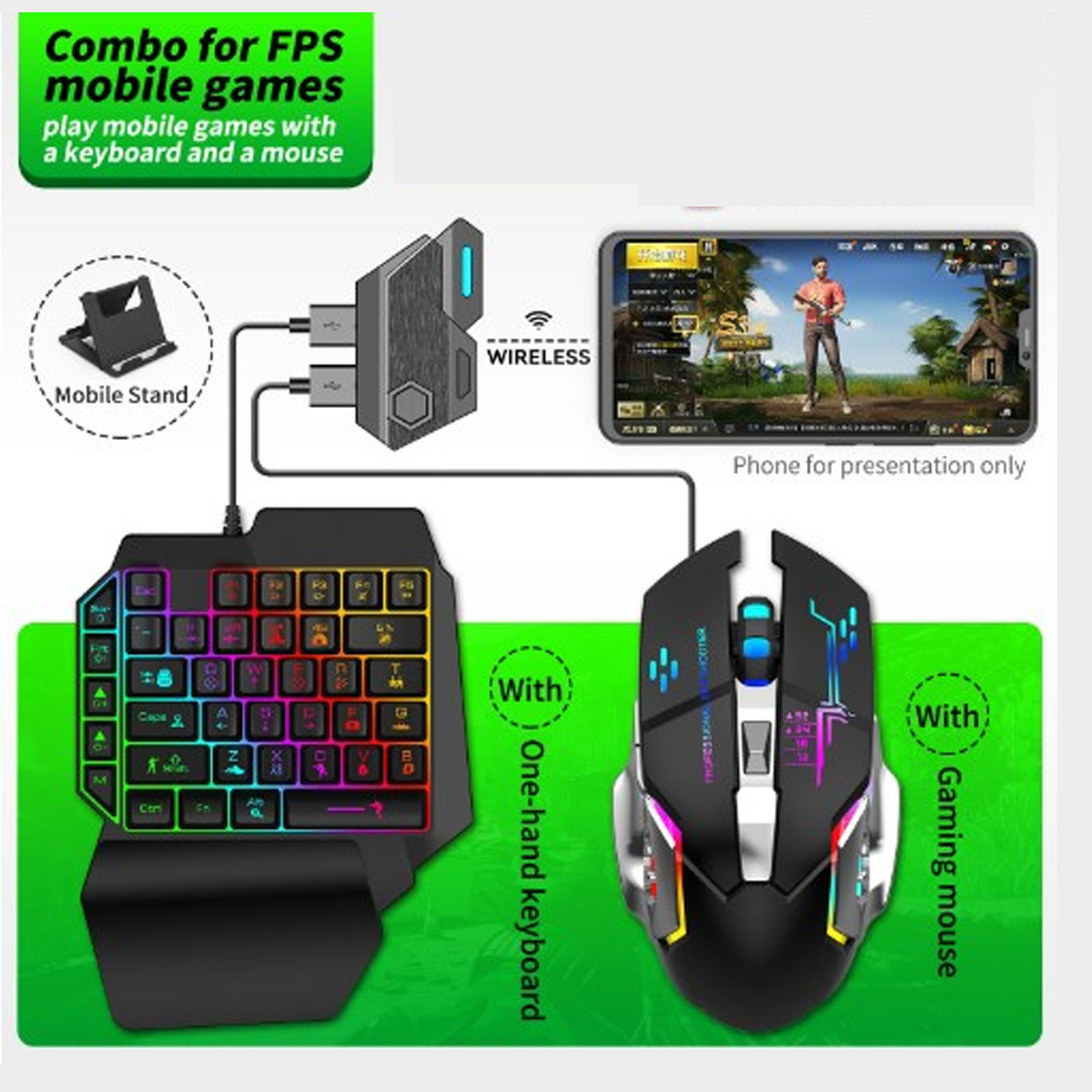 Mobiel gamecombopakket Bluetoo - Gaming Keyboard Mouse Combo recensie en prijs