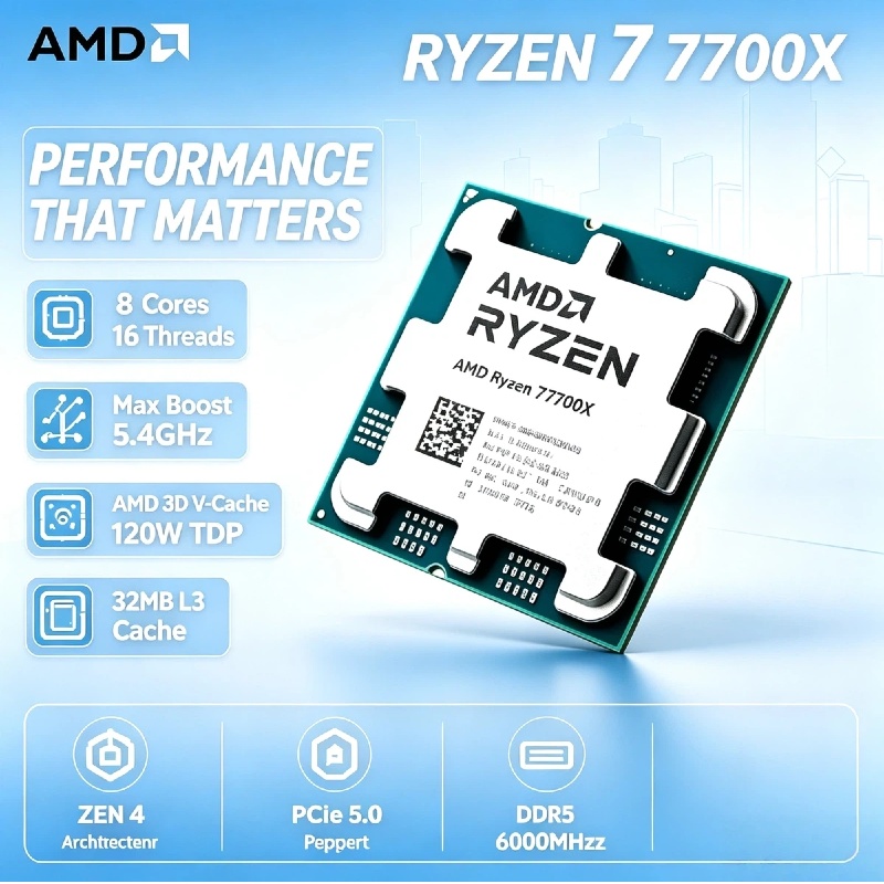 AMD Ryzen 7 7700X 5NM High Per - Amd Cpu Ryzen 7 recensie en prijs